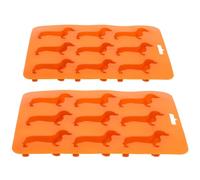 Toyvian Moule à Glaçons en Silicone 2 Pcs, 9 Cavités de Chien, Bac à Glaçons Souple 22x16x1,8 Cm, Moule à Fondant Cuisine et Préparation de Desserts