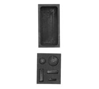 Toyvian Moule en Graphite pour Coulée et Raffinage de Métaux Creuset Graphite Haute Pureté 2 Pièces 1 Moule 5 Trous Adapté pour Or Argenté Cuivre Aluminium Recyclage Métal