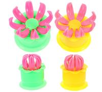 Toyvian Moules à Brioches Vapeur 2 Pièces en Plastique Alimentaire Jaune et Vert, Moule Pâtissier à Fleurs pour Petits Pains Vapeur, Outil Cuisine pour Cuisson Maison et Dim Sum