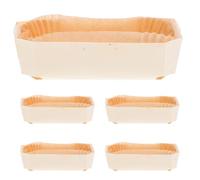 Toyvian Moules à Gâteau Bateau en Papier Cuisson Résistants la Chaleur, Lot de 5 Set de Set de Moules Moyens en Bois, Ustensiles de Pâtisserie pour Four, Réfrigérateur et Congélateur,