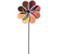 Toyvian Moulin à Vent Réfléchissant Huit Feuilles 25 Cm pour Jardin Et Extérieur, Effaroucheur D’Oiseaux en Film Plastique Transparent Coloré, Décoration Anti-Oiseaux pour Terrasse Et Parc