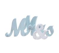 Toyvian Mr and Mrs Lettres Bois Décoration Table Mariage Vintage Bleu pour Anniversaire et Fête Romantique