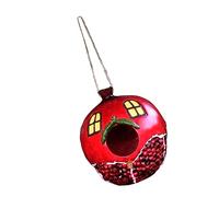 Toyvian Nichoir Oiseaux Extérieur Résine Suspendu Nid Décoratif Créatif Rouge Maison Oiseaux Compacte pour Jardin Et Balcon