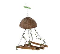 Toyvian Nid Balançoire pour Oiseaux Dur Perchoir Stable pour Perruches et Perroquets Accessoire Ludique pour Cage Espace Activité Élargi pour Oiseaux Cage