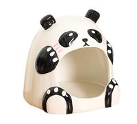 Toyvian Nid Céramique Rafraîchissant pour Hamster et Chinchilla Maison de Sommeil Confortable et Durable pour Petits Animaux Design Mignon Forme de Panda Facile à Nettoyer
