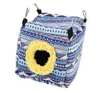 Toyvian Nid de Fleurs dorées en Coton échauffement Maison de Hamster lit pour Petits Animaux Peluche Rat hamacs Jouets abri pour Hamsters cachette de cochons d'Inde Blue
