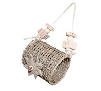 Toyvian Nid Suspendu pour Oiseaux Tissé Naturel Lit Hamac Respirant pour Perroquets Perruches et Canaris Suspendu pour Cage Accessoire de