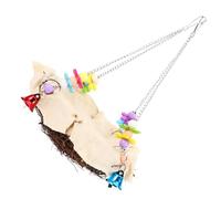 Toyvian Nid Suspendu Rotin Naturel pour Perroquets Cage Oiseau pour Jeu et Mastication Nid Balancoire pour Oiseau de Compagnie