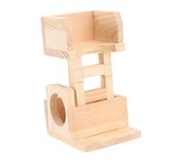 Toyvian Observatoire Bois pour Hamster Tour Observation Résistante Morsure Jouet Exercice Sécurisé pour Petits Animaux Support Entraînement Naturel Style Aléatoire