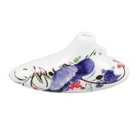 Toyvian Ocarina Alto C pour Débutants Tonalité Pure et Portable Poterie Traditionnelle Chinoise avec Motifs Floraux Bleus et Rouges Instrument Dinitiation et Voyage