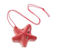 Toyvian Ocarina Céramique à Clé C Instrument à Vent pour Débutants Forme Étoile de Mer Rouge Musical Éducatif pour Garçon Fille et Fêtes Estivales
