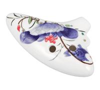 Toyvian Ocarina Instrument Portable en Céramique pour Débutants à 6 Trous Tonalité, Design Bleu et Blanc Traditionnel pour Voyages et Extérieur