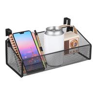 Toyvian Organisateur Suspendu en Métal pour Chevet Finition Polie Panier à Articles Divers pour Maison, École ou Chambre Étudiante Couleur Noire