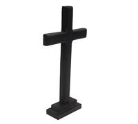 Toyvian Ornement Croix Bois Massif Décoratif Religieux Fait Main pour Salon Maison Bureau Cadeau Communion et Décoration Noël