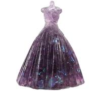 Toyvian Ornement en Gravier de Verre Naturel Décoration Artisanale Robe de Mariée Statuette pour Table Présent Saint-Valentin Décoration Chambre et Mariage Style Danseuse Élégante