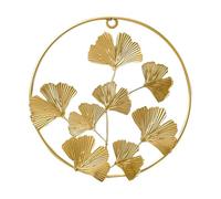 Toyvian Ornement Mural Feuille de Ginkgo en Fer Doré Décoration Murale Nordique 1 Pièce Suspendu sans Perçage Décor Salon et Intérieur Chic