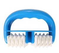 Toyvian Outil à Rouleau de Massage Manuel Double Roue en Plastique Bleu, Masseur Relaxant Compact pour Massage Corporel, Détente Musculaire à Domicile Bureau, Soulage Tensions et Fatigue