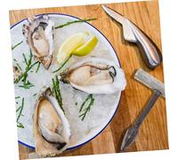 Toyvian Outil Pour Écailler Les Huîtres En Acier Robuste t Poignée Ergonomique En T, Léger Et Compact, Adapté à L'ouverture Des Coquillages Et Fruits De Mer, Usage La Cuisine Et Gastronomie