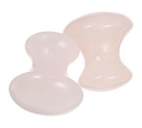 Toyvian Outils de Massage Visage Masseur Gua Sha Multifonction 2pcs en Cristal de Poudre de Champignon Peau Douce et Naturelle Adapté pour Massage Dos et Épaules