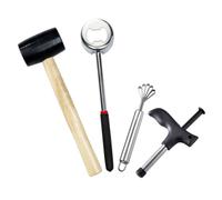 Toyvian Ouvre-noix Inoxydable Kit Outils Sûrs et Résistants pour Ouvrir et Éplucher Facilement les Coquilles de Fruits Tropicaux Maison