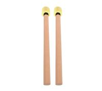 Toyvian Paire de Baguettes de Batterie Silencieuses avec Manche en Bois et Embout en Caoutchouc Souple Baguettes Rondes Antibruit pour Tambour et Caisse Claire Maillets de Percussion