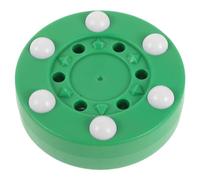 Toyvian Palet de Hockey à roulettes Vert pour Entraînement, Structure Six Billes en PP, Résistant à l'usure, Contrôle Précis pour Hockey Sol et Compétition