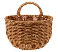 Toyvian Panier de Rangement Mural Imitation Rotin Panière Ronde Tressée Naturelle pour Fruits et Décoration Intérieure