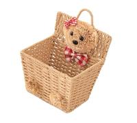 Toyvian Panier Suspendu Ours En Osier Tressé, Panier Tressé De Dessin Animé, Couleur Kaki, Naturel Et Écologique, Organiseur Maison Polyvalent Pour Rangement Bureau Cuisine