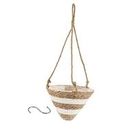 Toyvian Panier Suspendu pour Plantes Jardinière Tressée Corde De Pot De Fleurs Suspendu pour Balcon Ou Intérieur
