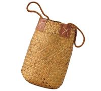 Toyvian Panier Tressé à Main Marron, Style Rustique, Poignée | Mat Grass, pour Fleurs Séchées et Objets Divers, Usage Salon ou Chambre, Aspect Décoratif
