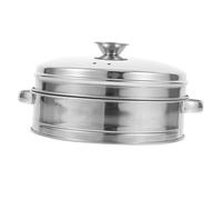 Toyvian Panier Vapeur Inox Empilable avec Couvercle et Double Poignées Support Cuisine Pratique Compatible Wok et Poêles pour Cuisson Vapeur Maison