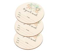 Toyvian Panneau D'annonce de Naissance Bébé Décoratif et Sûr 3pcs Motifs Cartoons Adorables en Matériau Synthétique Rond pour Home Decor et Photo Prop
