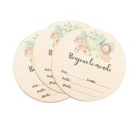 Toyvian Panneau D'annonce de Naissance Motifs Animaux Mignons en Matériau Synthétique Rond Lot de 3 Pièces Surface Lisse et Sûre Décor pour Photo et Chambre de Bébé