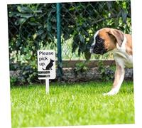 Toyvian Panneau pour Chien No Pooping Signalétique Extérieure Stable et Résistante pour Jardin Rappel Aux Propriétaires de Ramasser Déjections Canines