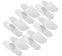 Toyvian Pantoufles Jetables Antidérapantes 24 Pcs en Tissu Peluche Blanc Épaisseur 4 MM Confortables et Légères pour Spa Hôtel Maison et Invités