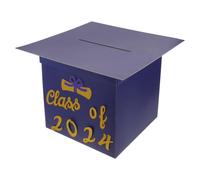 Toyvian Papier Bleu Boîte à Cartes de Remise de Diplôme pour Fête