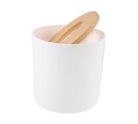 Toyvian Papier Toilette Rangement Pratique Distributeur Couvercle Bambou Rond et Design Stable Plastique Blanc pour Salle de Bain Patio