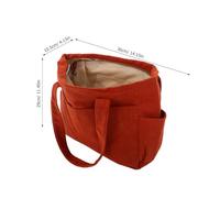 Toyvian Paquet Bandoulière en Toile Orange Grosse Capacité Paquet Fourre-Tout Décontracté Unisexe Cabas Multifonction pour Travail Études et Usage Quotidien Léger et Résistant