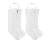 Toyvian Paquet de Rangement pour Bottes 2 Pièces, Housses Anti-Poussière Portables, Paquet à Chaussures Transparent Grosse Taille, pour Organiser Placard et Transporter Chaussures