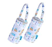 Toyvian Paquet Isotherme pour Biberon Bébé, Lot 2 Pièces, Couverture Isolante Grise en Feuille D’Aluminium, Maintien Chaud/Froid, Accessoire Poussette Pratique pour Alimentation Infantile