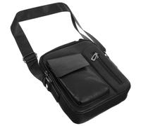Toyvian Paquet Messager Homme Noir en Cuir Pu, Multifonction, Grand Format | Style Casual Simple, Usage Quotidien et Sports Extérieurs, Portable, pour Adultes, Poche Monnaie