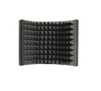 Toyvian Pare-brise de Microphone en Abs Coupe-vent, Filtre Antibruit et Écran Insonorisé pour Studio, Bonnette Anti-vent 3 Volets, Protection Anti-souffle pour Enregistrement et Chant