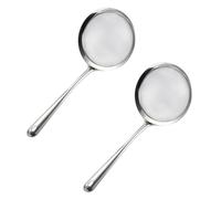 Toyvian Passoire à Thé en Acier Inoxydable 2 Pièces, Maille Fine, Facile à Nettoyer Ranger, Ustensile Pratique Cuisine Domestique
