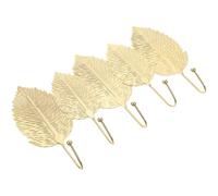 Toyvian Patère Murale en Fer Doré Forme Feuille Simple pour Vêtements et Vestes, Crochet Multifonction Facile à Utiliser, Décoration Murale pour Chambre et Maison