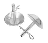 Toyvian Patins de Chasse-Neige en Métal Réglables, Lot de 2 Set de Pièces avec Goupilles, Chaussures Antidérapantes pour VTT/utv, Base de Lame de Déneigeuse Résistante pour Entretien