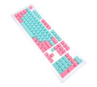 Toyvian Pbt Touches Clavier Mécanique 104 Clés Caractères Clairs et Design Arc en Escalier, Finition Soignée pour Clavier Mécanique Gamer Azerty