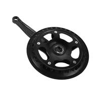 Toyvian Pédalier Mono-Plateau pour VTT 32 Dents avec Protège-chaîne, Ensemble de Manivelles à Emmanchement Carré en Alliage Noir, Transfert de Puissance pour Vélo Électrique et Route,