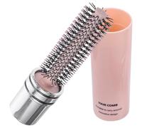 Toyvian Peigne à Rouleaux Rétractable pour Cheveux Bouclés Petite Brosse Ronde Portable en Plastique Rose Brosse de Coiffage Légère pour Massage Cuir Chevelu et Brushing en Voyage