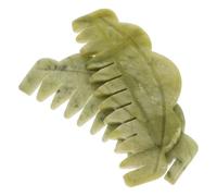 Toyvian Peigne de Massage en Jade Naturel 2pcs pour Cheveux Surface Lisse et Pointe Arrondie, Outil Élégant pour Soin du Cuir Chevelu à Domicile