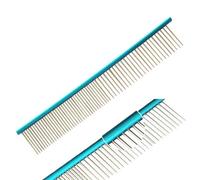 Toyvian Peigne Détachant Pour Chien à Dents Acier Inoxydable Brosse De Toilettage Pour Chiens